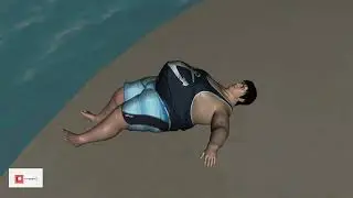 Beach-Prat 2 Big Belly  He Becomes A Muscle Animation