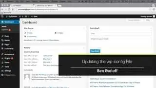 WordPress: Updating the wp-config File