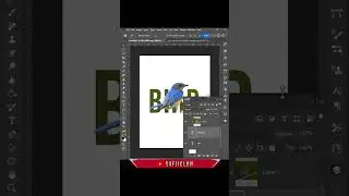 MASKING TEXT PORTRAIT IN PHOTOSHOP #shorts