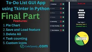 Advanced To do list app using Tkinter in Python - GUI application (Final Part)