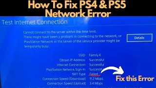 How to Fix PS4 / PS5 Network Error