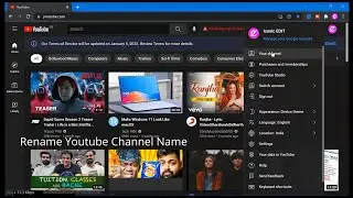 How To change the Name of your YouTube channel in Pc / Laptop| rename youtube channel name| Youtube