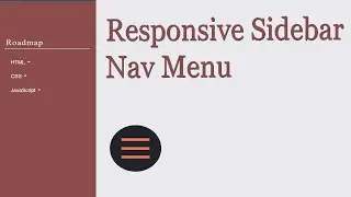 Responsive Sidebar Nav Menu Using HTML, CSS & JavaScript