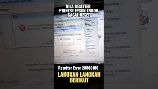 RESETTER EPSON L3110 MACET ERROR CODE 20000106 TIDAK BISA JALAN