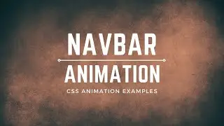 Pure CSS Menu Hover Animation | CSS Menu Animation Effects