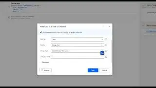 Power Automate Desktop || Post a card in a chat or  channel (Microsoft Teams Actions)