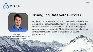 Data Engineer's Lunch: Wrangling Data with DuckDB