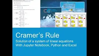 Cramer's rule explanation - with Python and Excel