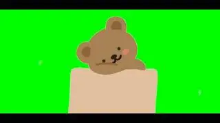 green screen HD screen animation effects background modified teddy bear