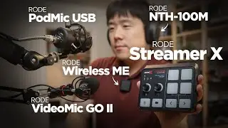 RODE Streamer X - 4K Capture Card Connected to PodMic USB, Wireless ME, and NTH-100M