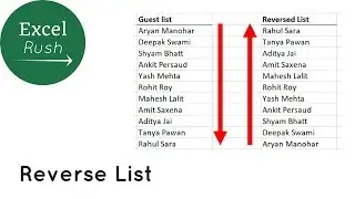 How to Reverse or flip data range in Excel