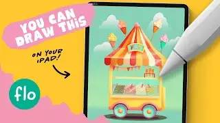 You Can Draw This Ice Cream Shop in PROCREATE - Step by Step Procreate Tutorial