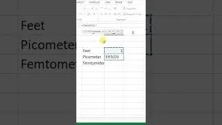 Convert Feet into Picometer in Microsoft Excel #pico #excel #shorts