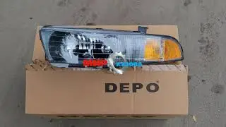 Mitsubishi Galant 8 usa фары передние новые неоригинал depo оптика фонари митсубиси галант МирКузова