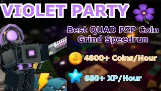 VIOLET PARTY BEST QUAD COIN GRIND STRATEGY PZP | Tower Defense Simulator