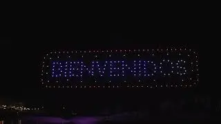 Un doble espectáculo de 220 drones hace brillar Zaragoza en El Pilar 2024 | UMILES Drone Light Show