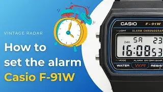 How to turn On and Off the Alarm on a Casio F91W | How to Set Alarm on a Casio F-91w