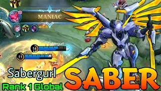 MANIAC Saber Bad Start Comeback! - Top 1 Global Saber by Sabergurl - Mobile Legends