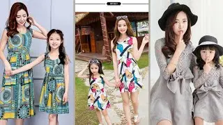 Korean style mother and daughter dress stripe matching mother and daughter clothes high quality