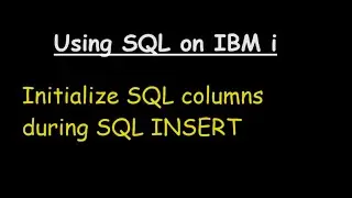 Initialize SQL columns during SQL INSERT