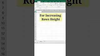 Increase Rows Height & Column Width in Excel | 