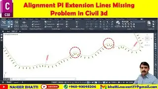 Alignment PI Extension Lines Missing Problem in civil 3d | PI Extension Line Missing | PI Extension