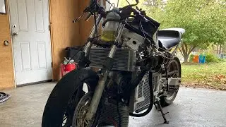 Turbo DIESEL motorcycle build from Honda CBR