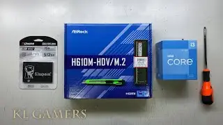 intel Core i3 12100 ASRock H610M-HDV M.2 Kingston KC600 SSD AVF Desktop PC Build