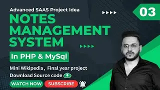 Notes Management System in PHP and MySQL || Source Code || Robin Narban