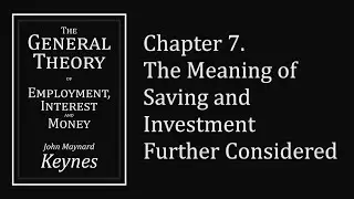 The Meaning of Saving and Investment Further Considered by John Maynard Keynes