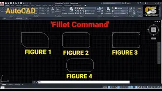 Fillet Command in AutoCAD | How to use fillet command in AutoCAD | Using Fillet command in autocad