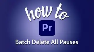 How to batch delete all pauses using text-based editing in Adobe Premiere Pro