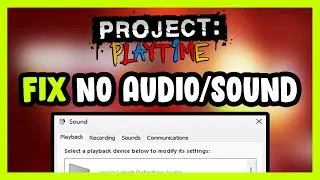 How to FIX PROJECT: PLAYTIME No Audio/Sound Not Working