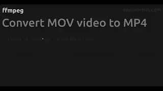 Convert MOV video to MP4 