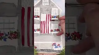 4th of July Watercolor Cape Cod house!