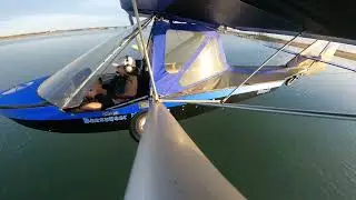 Evening beach flight