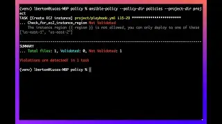 Project Policy Validation with OPA and ansible-policy