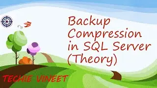 Backup Compression (Theory) | Microsoft SQL Server | Business Continuity | Techie VIneet