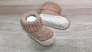 Beautiful and warm HOOK BOOTS / crochet booties / FREE master class