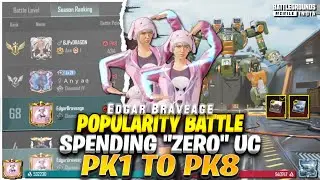 Popularity Battle Journey Pk1 to Pk8 | “ZERO” UC Spended on Popularity