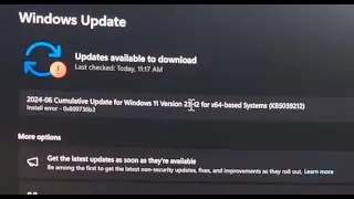 How to fix Install error 0x800736b3 2024-06 Cumulative Update for Windows 11 Version 23H2 KB5039212