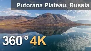 360°, Putorana Plateau, Russia. 4K aerial video