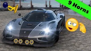 Top 9 Crazy Musical Car Horns in Forza Horizon 5 | 2020 KOENIGSEGG JESKO Car Fh5