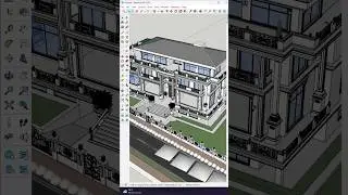 Fastest way to create balusters in stairs inside Sketchup #shorts #viral #new