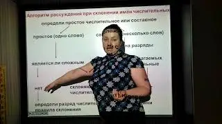 Алгоритм рассуждения при склонении имён числительных.