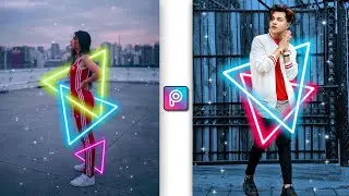 Picsart Neon Triangle's Concept🔥| Picsart Photo Editing | Picsart Editing New Style | Xyaa Edits🔥