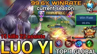 supreme no.1 luo yi‼️best build luo yi support/midlane | gameplay top 1 global by 小巨星 || little hero