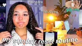 MY RESET ROUTINE | skincare, self care, hair routines, cleaning & organising room ✨