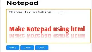 How to make notepad in html | Html ka use ker ke Notepad kaise banaye#html #coding