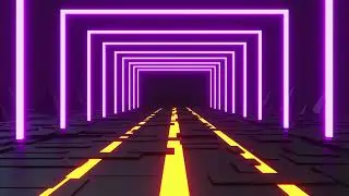 4K 80's Hallway Neon | Animation Video